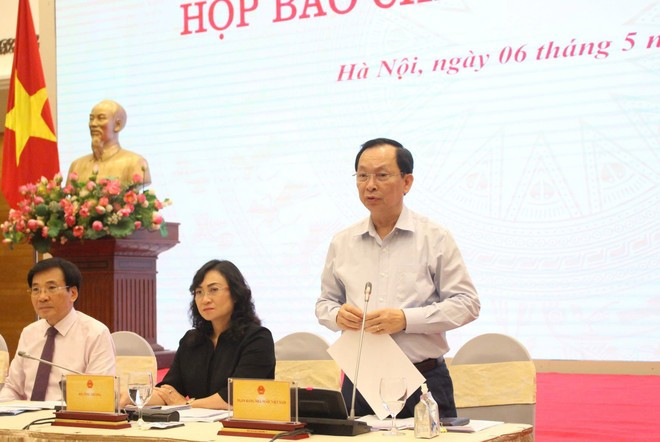 Phó Thống đốc Thường trực Ngân hàng Nhà nước Đào Minh Tú phát biểu tại Họp báo. (Ảnh: PV/Vietnam+) Phó Thống đốc Thường trực Ngân hàng Nhà nước Đào Minh Tú phát biểu tại Họp báo. (Ảnh: PV/Vietnam+)