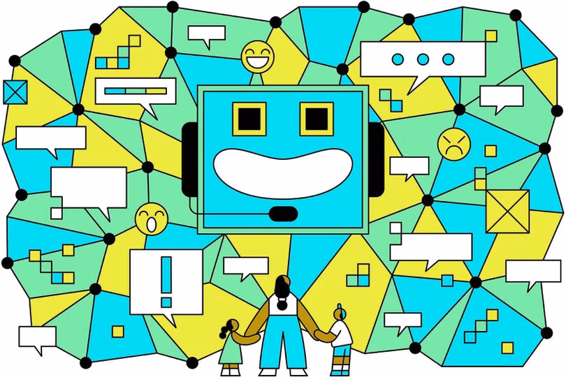 Người lớn có thể áp dụng nhiều biện pháp để kiểm soát con em tốt hơn khi sử dụng AI. Ảnh: New York Times.