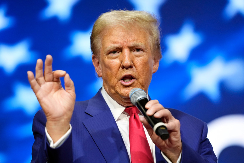 Ông Donald Trump phát biểu tại Oaks, bang Pennsylvania ngày 14/10. Ảnh: AP ap24289005440240-6598-1729052437-2214.jpg