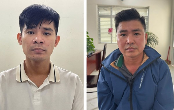 Mai Minh Tấn và Trần Quang Út - hai đối tượng chủ chốt trong đường dây lừa đảo từ dự án ảo Kayple.