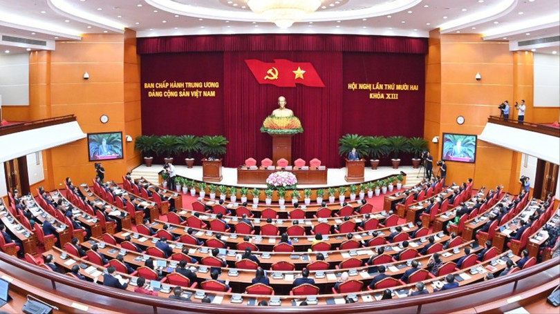 Sau Hội nghị lần thứ 12 khóa XIII, Bộ Chính trị, Ban Bí thư đã ban hành các kết luận, chỉ đạo tích cực vận hành mô hình chính quyền địa phương 2 cấp. (Ảnh: ĐĂNG KHOA). 25-7-be-mac-hntw-12.jpg