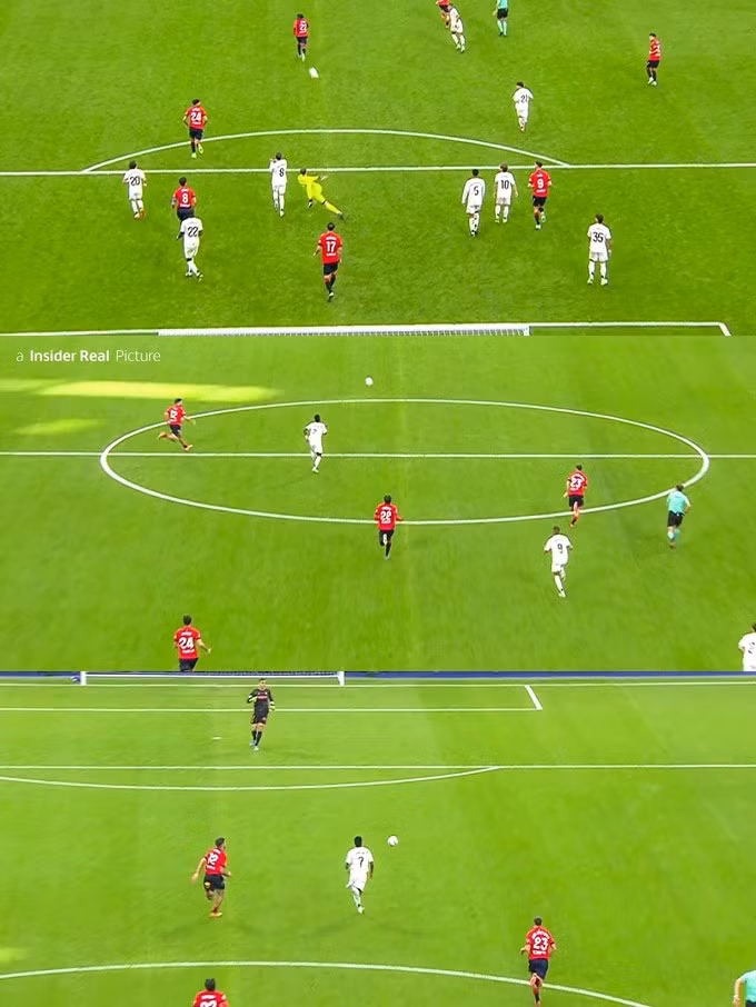 Đường kiến tạo siêu dị của Lunin cho Vini.