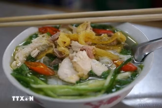 Phở gà Lâm ở phố Nam Ngư, Hà Nội. Ảnh: Anh Tuấn/TTXVN.