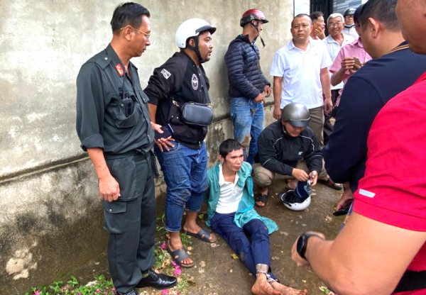 Nghi can Nguyễn Nam Đại Thuận bị bắt giữ khi đang lẩn trốn cách hiện trường hơn 5km.