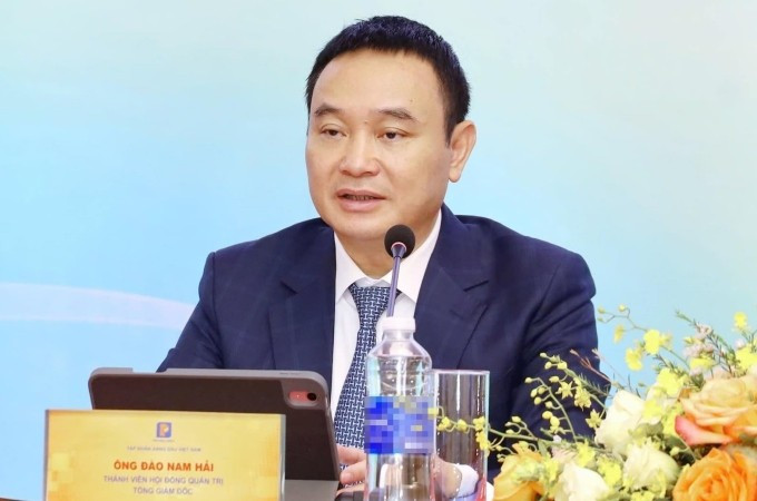 Ông Đào Nam Hải trong cuộc họp cổ đông vào tháng 3/2025. Ảnh: Petrolimex Ông Đào Nam Hải trong cuộc họp cổ đông vào tháng 3/2025. Ảnh: Petrolimex