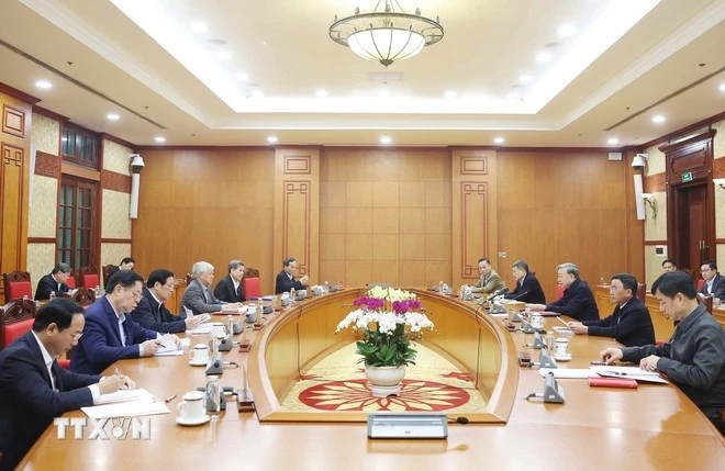 Tổng Bí thư Tô Lâm phát biểu. (Ảnh: Thống Nhất/TTXVN)