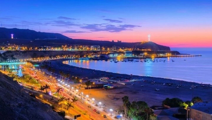 Thành phố Lima khi màn đêm buông xuống. Ảnh: Shutterstock. Thành phố Lima khi màn đêm buông xuống. Ảnh: Shutterstock.