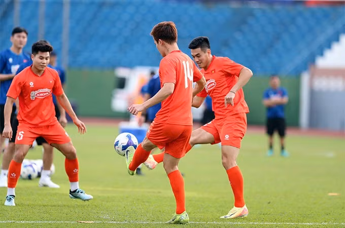 Hoàng Đức và Tiến Linh vẫn sẽ là gương mặt trụ cột của ĐT Việt Nam - Ảnh: Quốc An.