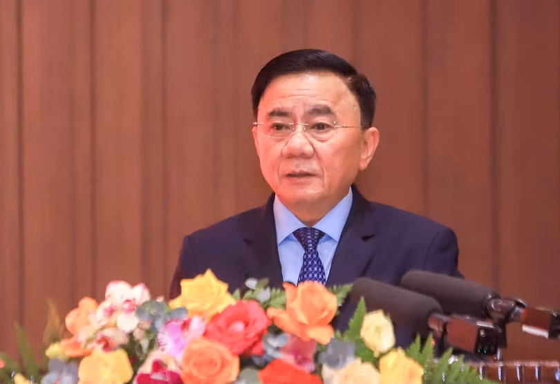 Thường trực Ban Bí thư Trần Cẩm Tú phát biểu.