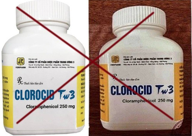 Phát hiện thuốc giả Clorocid TW3.