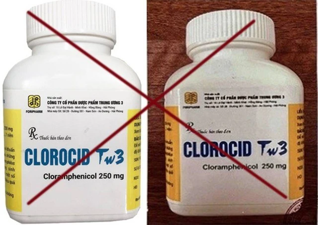 Phát hiện thuốc giả Clorocid TW3.