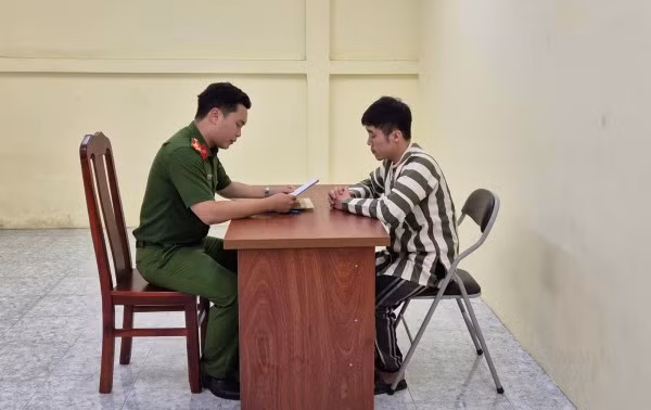 Đoàn Quốc Việt tại cơ quan điều tra.