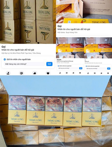 Thuốc lá Thăng Long giả được rao bán trên mạng với giá rẻ và số lượng lớn. Thuốc lá Thăng Long giả được rao bán trên mạng với giá rẻ và số lượng lớn.