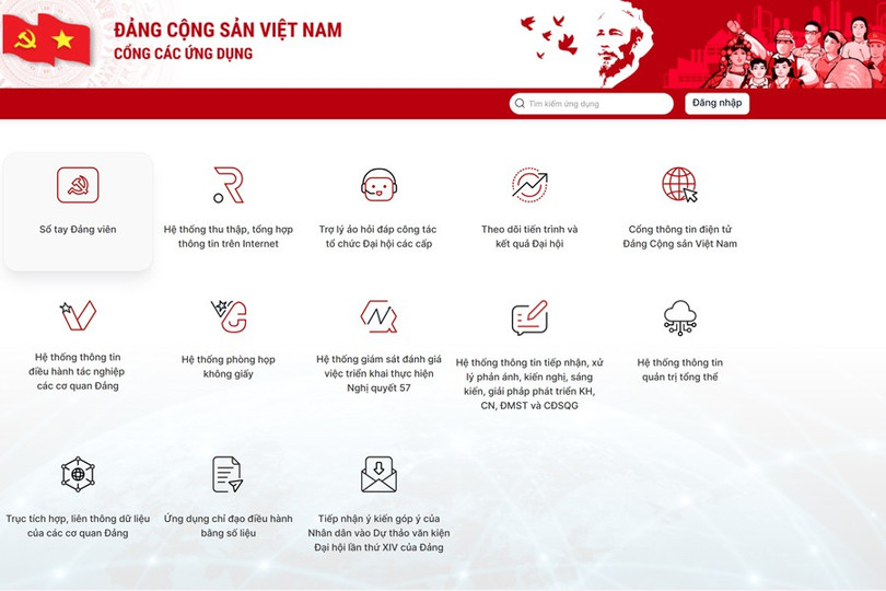 Ứng dụng Sổ tay đảng viên điện tử được tích hợp trên Cổng các ứng dụng Cơ quan Đảng. untitled-1.jpg