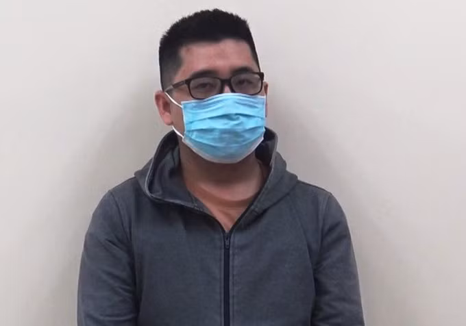 Huỳnh Long Nhu khi bị bắt. Ảnh: Tường Vân