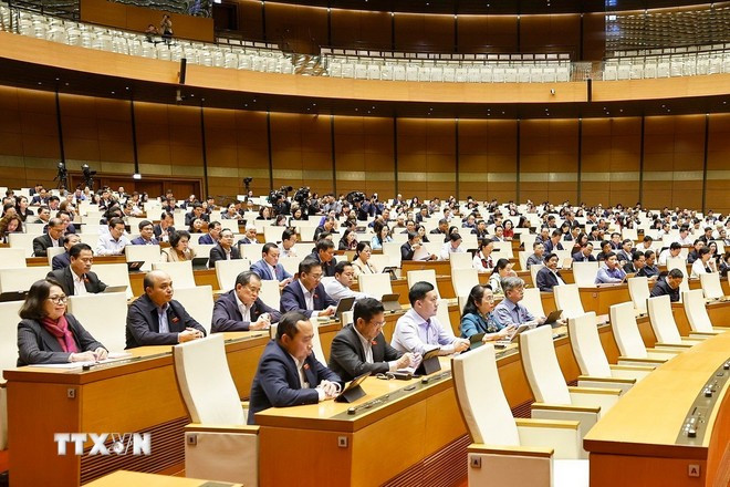 Đại biểu dự phiên họp. (Ảnh: Doãn Tấn/TTXVN)