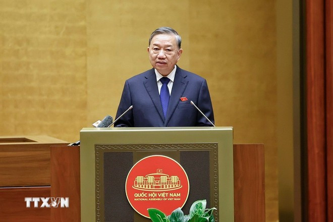 Tổng Bí thư Tô Lâm phát biểu. (Ảnh: Doãn Tấn/TTXVN)