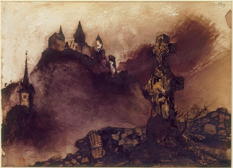 Tác phẩm “The Town Of Vianden, With Stone Cross” (1871) Tác phẩm “The Town Of Vianden, With Stone Cross” (1871)