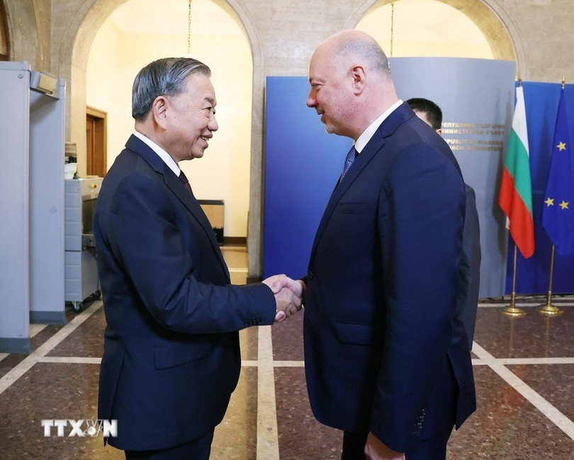 Tổng Bí thư Tô Lâm hội kiến Thủ tướng Bulgaria Rosen Zhelyazkov. (Ảnh: Thống Nhất/TTXVN) ttxvn-tong-bi-thu-to-lam-3-resiz.jpg