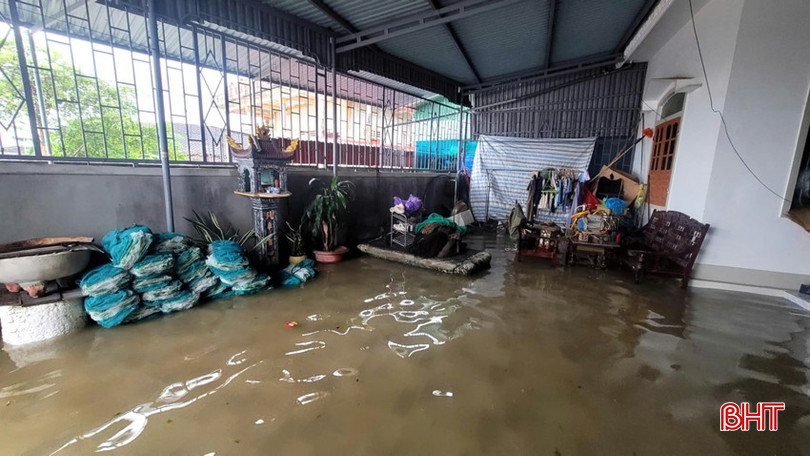 Nước biển tràn qua đê Tả Nghèn khiến thôn Mai Lâm (Mai Phụ) bị ngập cục bộ. Nước biển tràn qua đê Tả Nghèn khiến thôn Mai Lâm (Mai Phụ) bị ngập cục bộ.