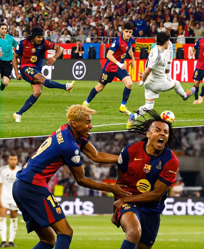 Kounde ấn định tỷ số 3-2 ở phút 116.