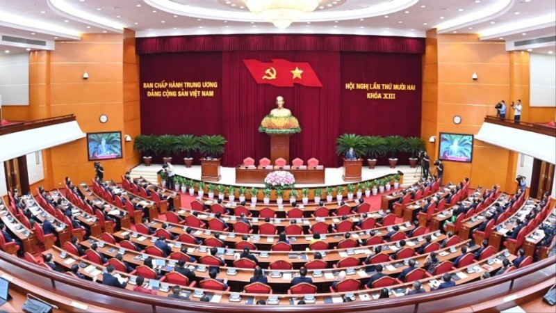 Sau Hội nghị Trung ương 12, khóa XIII, Bộ Chính trị, Ban Bí thư đã ban hành một số kết luận về tình hình, kết quả hoạt động của bộ máy hệ thống chính trị và chính quyền địa phương 2 cấp. (Ảnh: ĐĂNG KHOA). 25-7-be-mac-hntw-12.jpg