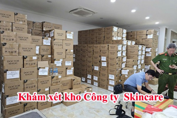 Cơ quan Cảnh sát điều tra, Bộ Công an khám xét kho Công ty Skincare.