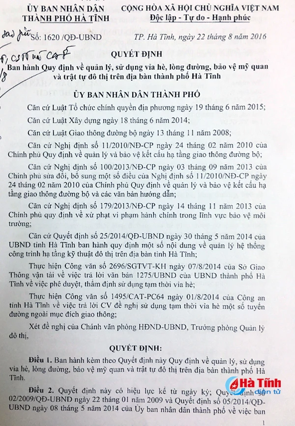 cong an tp ha tinh ra quan dep quan an via he sau 23h dem