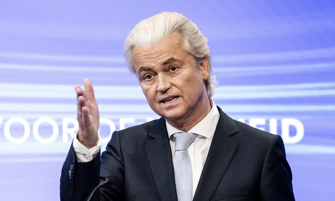 Ông Geert Wilders tại sự kiện ở The Hague ngày 26/5. Ảnh: AFP Ông Geert Wilders tại sự kiện ở The Hague ngày 26/5. Ảnh: AFP