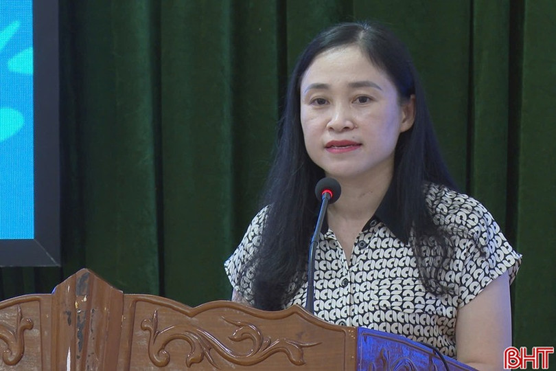 Bà Trương Thị Lượng - Phó Chủ tịch Hội LHPN tỉnh Hà Tĩnh phát biểu tại hội nghị img-6836.jpg