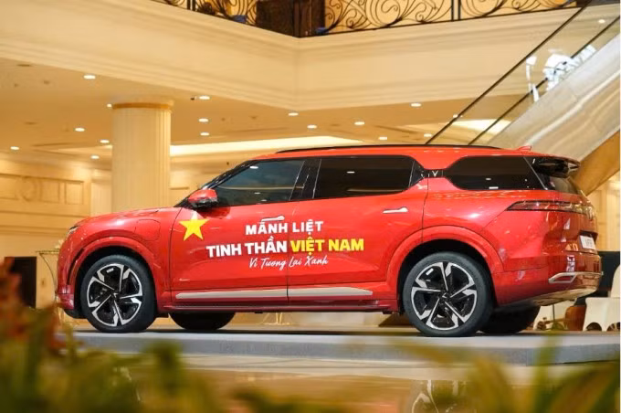 VF 9 là dòng SUV điện cao cấp nhất của VinFast, được bán ra tại nhiều thị trường hàng đầu thế giới. Ảnh: VinFast