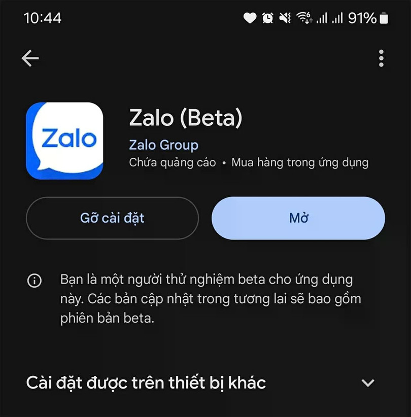 Tiến hành cập nhật phiên bản mới nhất của Zalo. Tiến hành cập nhật phiên bản mới nhất của Zalo.