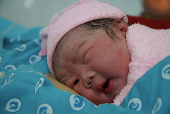 Một bé gái chào đời tại Bệnh viện Từ Dũ. Ảnh: Thư Anh Một bé gái chào đời tại Bệnh viện Từ Dũ. Ảnh: Thư Anh