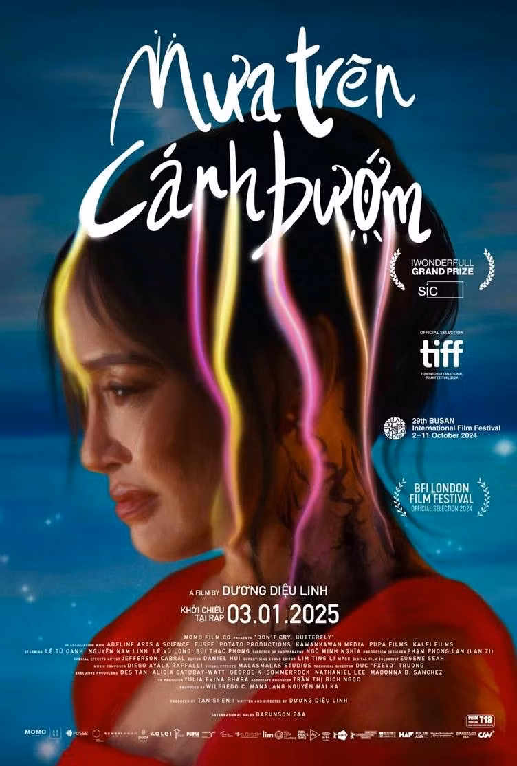 Poster phim "Mưa trên cánh bướm".
