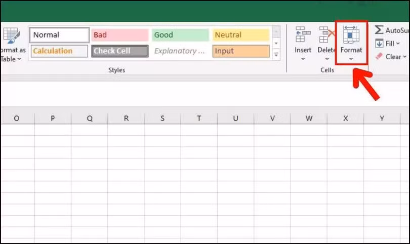 Mở file Excel cần thao tác, sau đó chọn tab Home trên thanh công cụ.