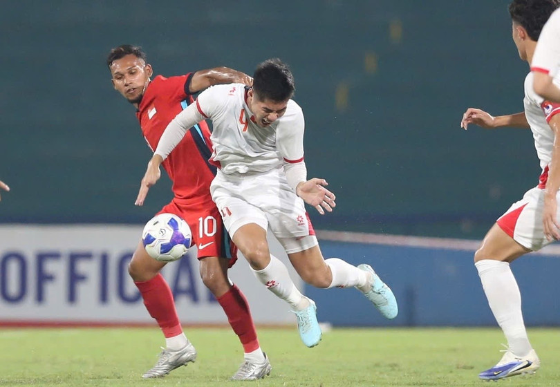 U23 Việt Nam chơi lấn lướt trong nửa đầu hiệp một. Ảnh: Tâm Minh. U23 Việt Nam chơi lấn lướt trong nửa đầu hiệp một. Ảnh: Tâm Minh.