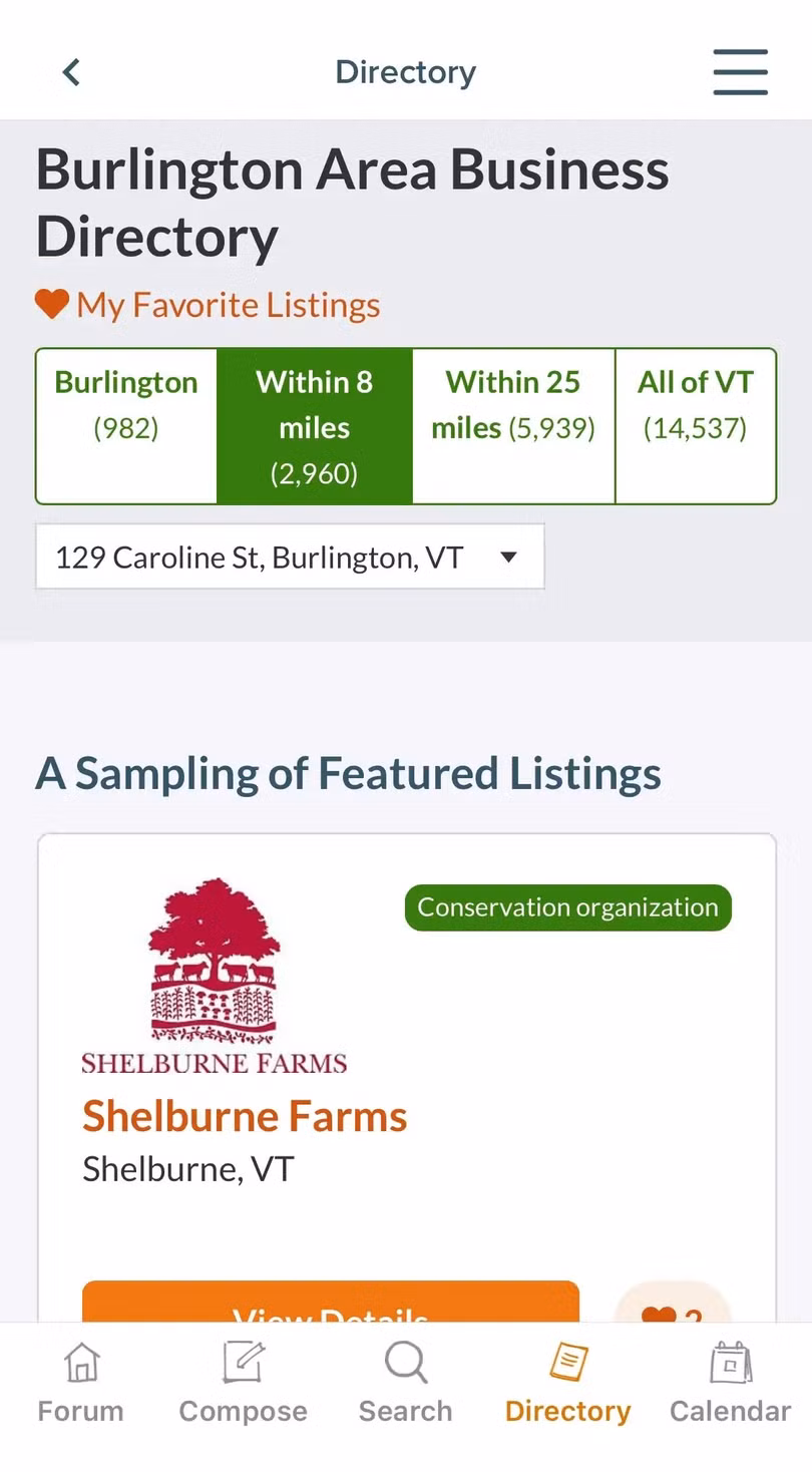Giao diện Front Porch Forum. Ảnh: Washington Post.