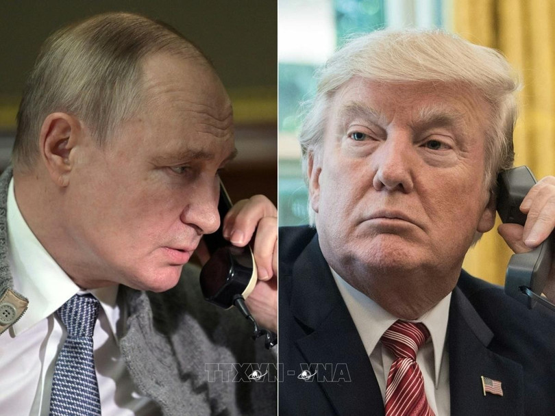 Tổng thống Mỹ Donald Trump (trái) và Tổng thống Liên bang Nga Vladimir Putin. Ảnh tư liệu: Getty Images/TTXVN. Tổng thống Mỹ Donald Trump (trái) và Tổng thống Liên bang Nga Vladimir Putin. Ảnh tư liệu: Getty Images/TTXVN.