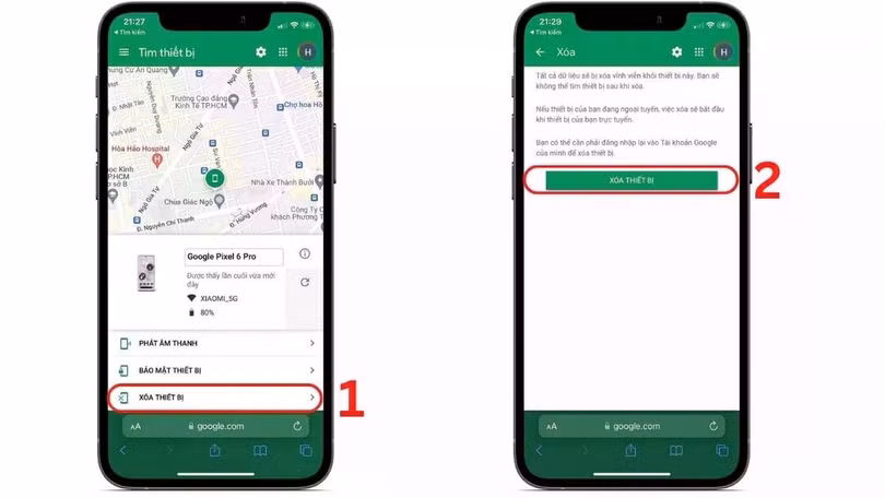 Đăng nhập bằng tài khoản Google.