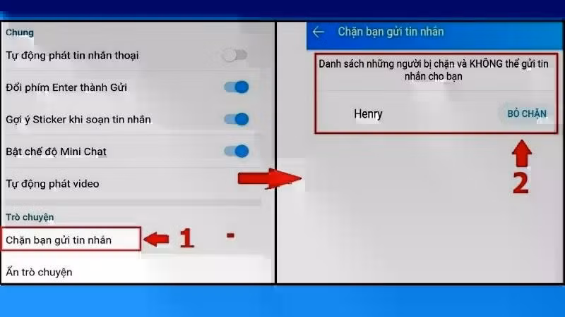 Nhấn vào nút Bỏ chặn