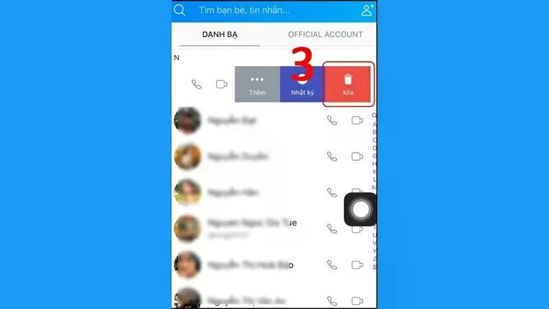 Tìm người bạn muốn xóa