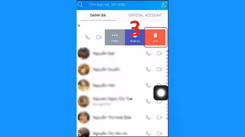 Tìm người bạn muốn xóa