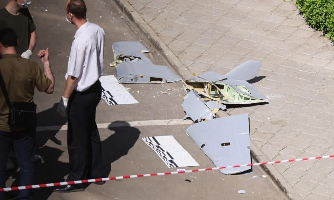 Hiện trường UAV tấn công thủ đô Moskva của Nga hồi tháng 5/2023. Ảnh:TASS Hiện trường UAV tấn công thủ đô Moskva của Nga hồi tháng 5/2023. Ảnh:TASS