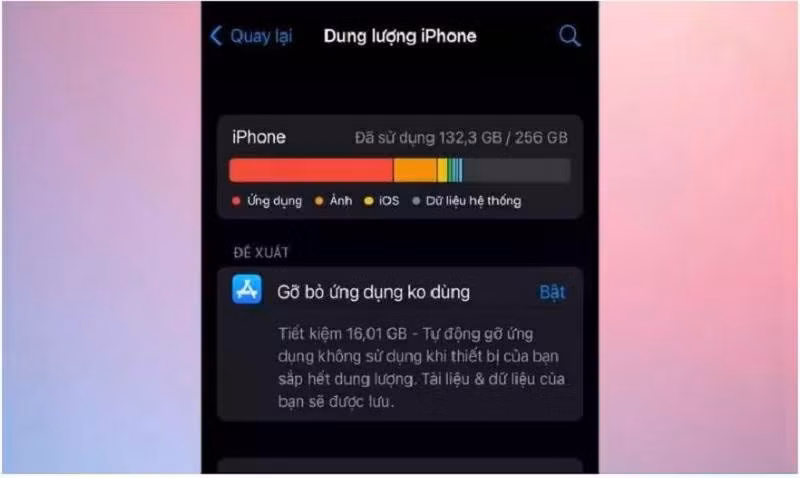 Giải phóng dung lượng lưu trữ