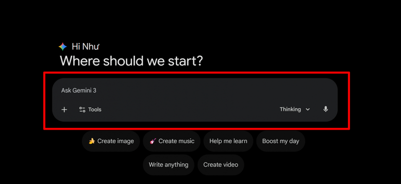 Mở ứng dụng Gemini.