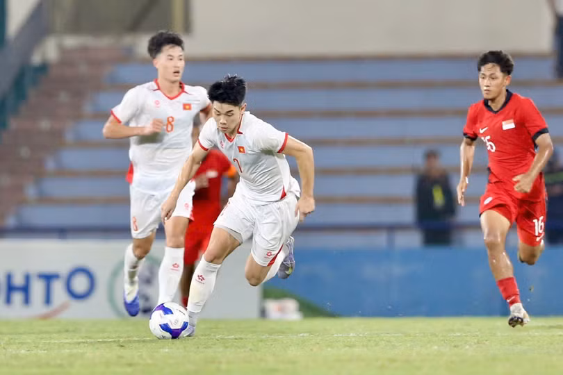 U23 Việt Nam giành chiến thắng thuyết phục. Ảnh: Tâm Minh.