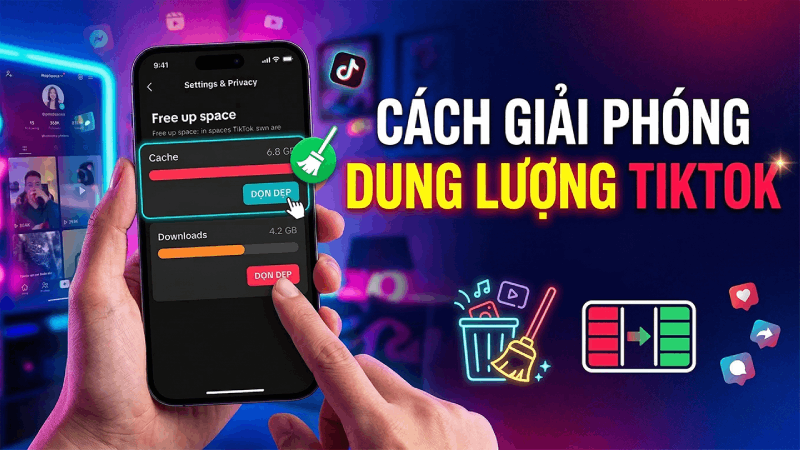 Hướng dẫn cách giải phóng dung lượng TikTok hiệu quả.