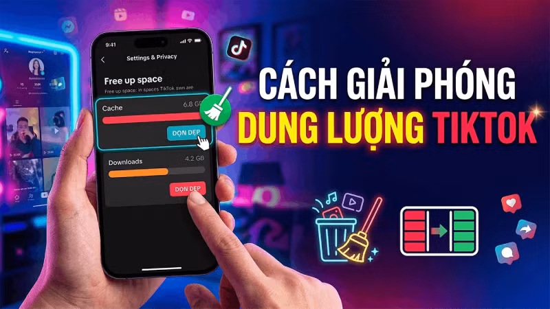 Hướng dẫn cách giải phóng dung lượng TikTok hiệu quả.