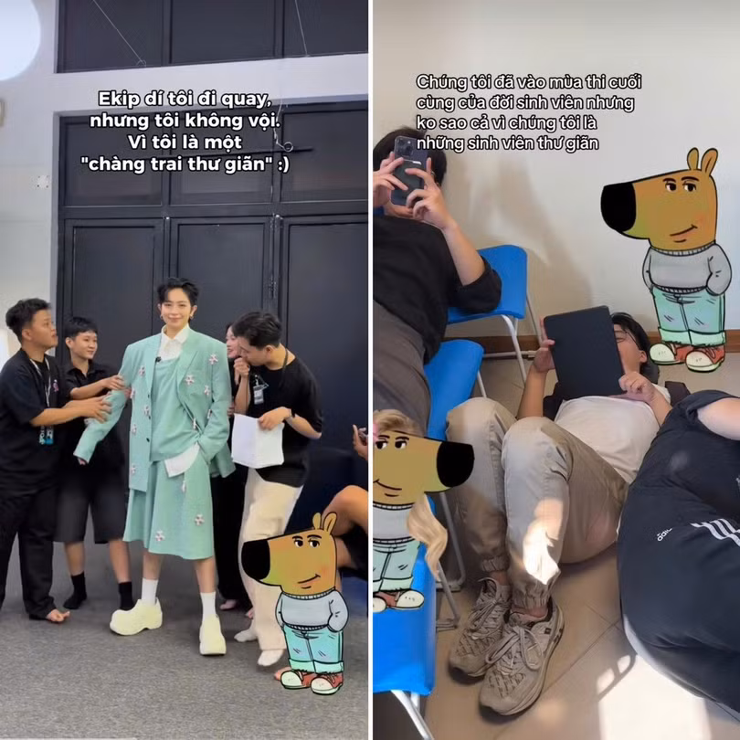 Nhiều người hưởng ứng trào lưu "chill guy" trên mạng xã hội (Ảnh: Chụp màn hình).