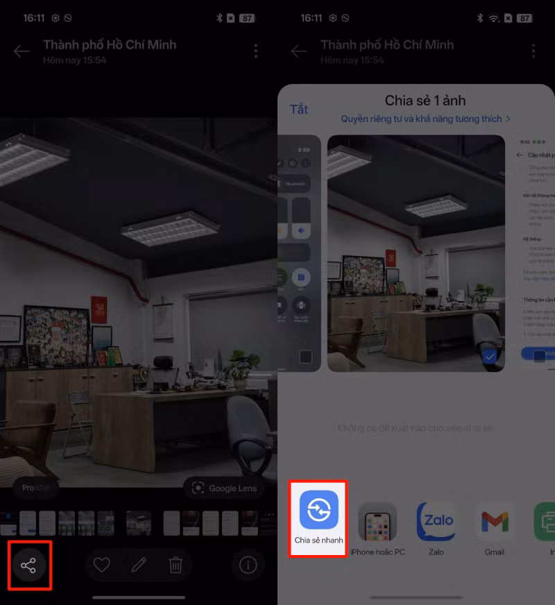 Mở ứng dụng Ảnh, chọn hình ảnh hoặc video bạn muốn gửi.